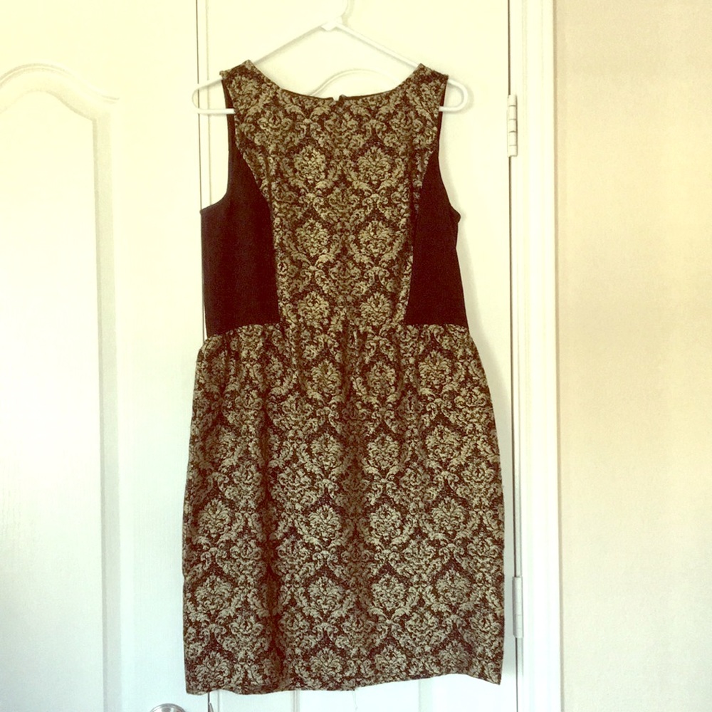 Black and gold dress